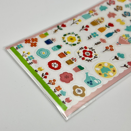 Furukawa Shiko Watashi-Biyori Daily Sticker Sheet: Flowers