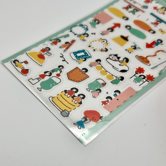 Furukawa Shiko Watashi-Biyori Daily Sticker Sheet: Techno Companions