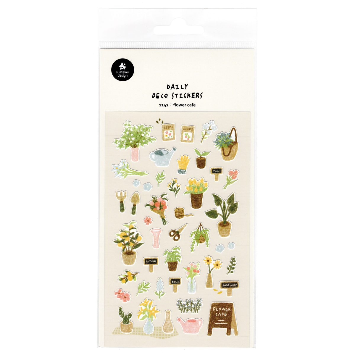 Suatelier Sticker Sheet: Flower Café (1142)