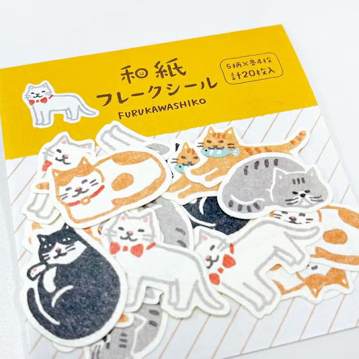 Furukawa Shiko Flake Sticker (Cats)