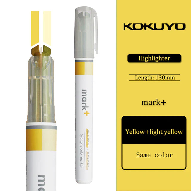 Kokuyo Mark+ Two Way Highlighter (various colours)