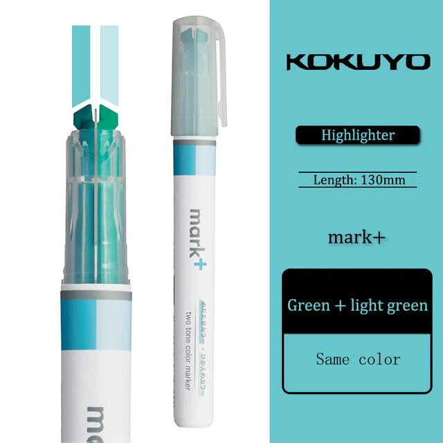 Kokuyo Mark+ Two Way Highlighter (various colours)