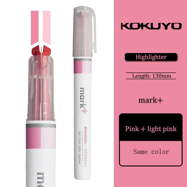 Kokuyo Mark+ Two Way Highlighter (various colours)