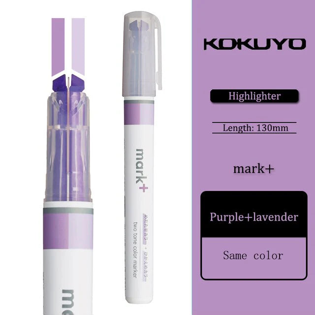 Kokuyo Mark+ Two Way Highlighter (various colours)