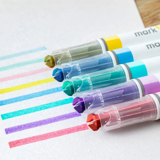 Kokuyo Mark+ Two Way Highlighter (5-Pack)