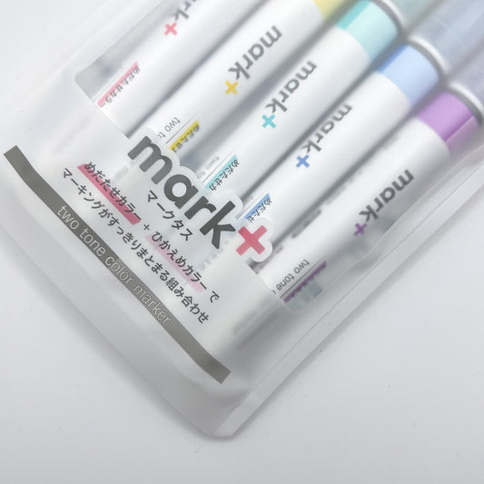 Kokuyo Mark+ Two Way Highlighter (5-Pack)
