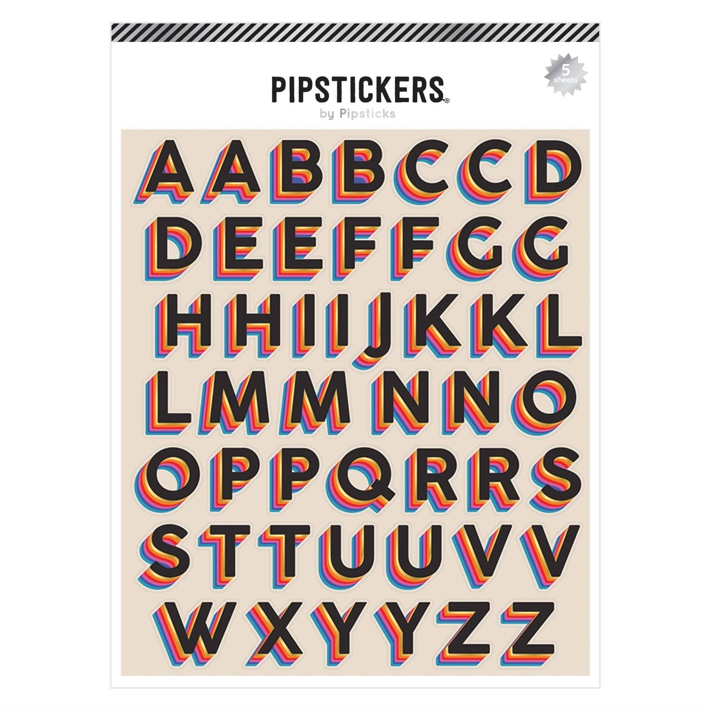 Colour Stacked Big Alphabet (5 sheets)