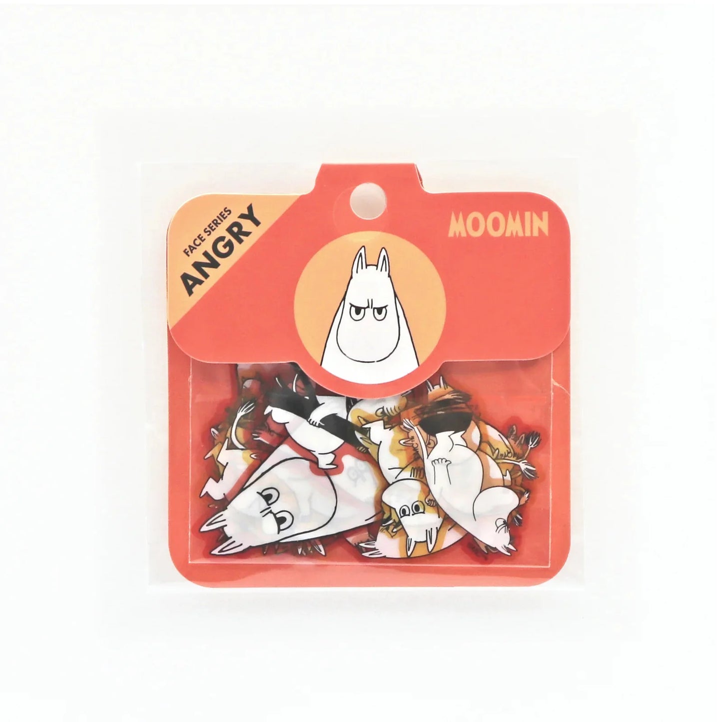 World Craft Moomin Face Flake Stickers (Angry)
