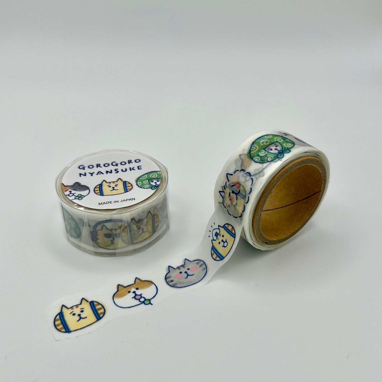 Mind Wave Washi Tape Gorogoro Nyansuke: Soft White