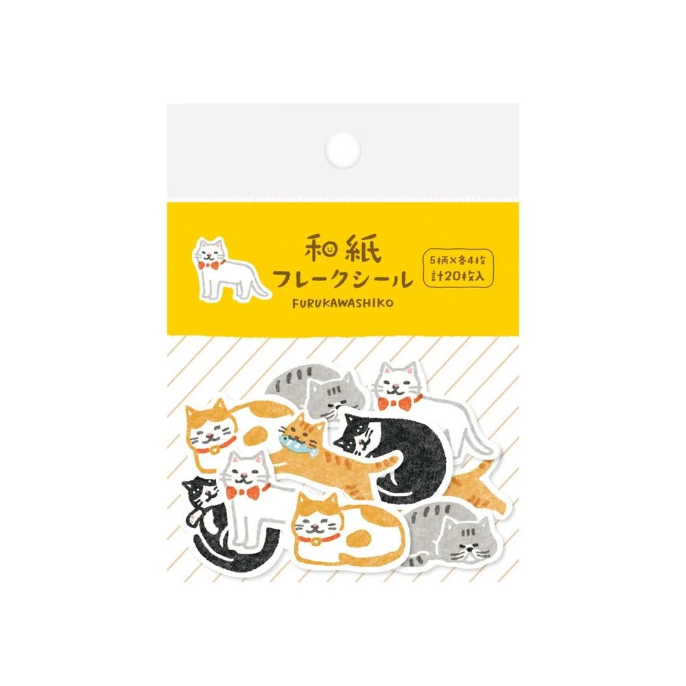Furukawa Shiko Flake Sticker (Cats)