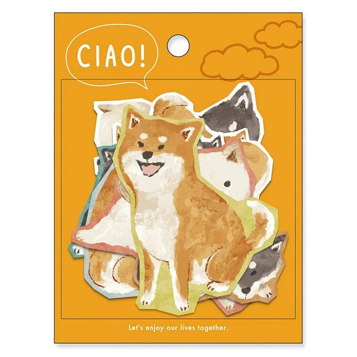 Mind Wave CIAO Flake Stickers: Shiba Inu