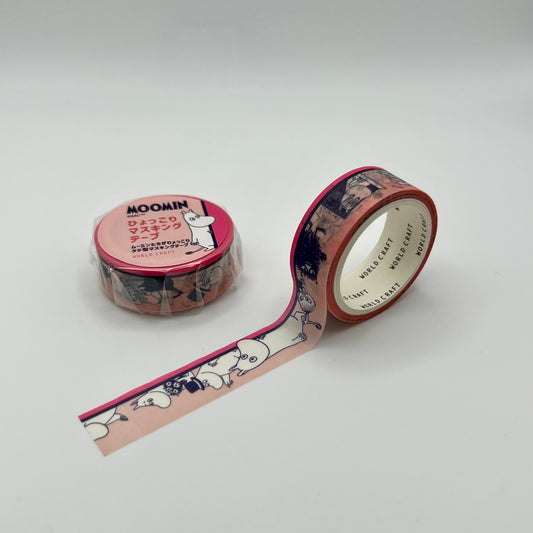 World Craft Washi Tape: Moomin Border Pink