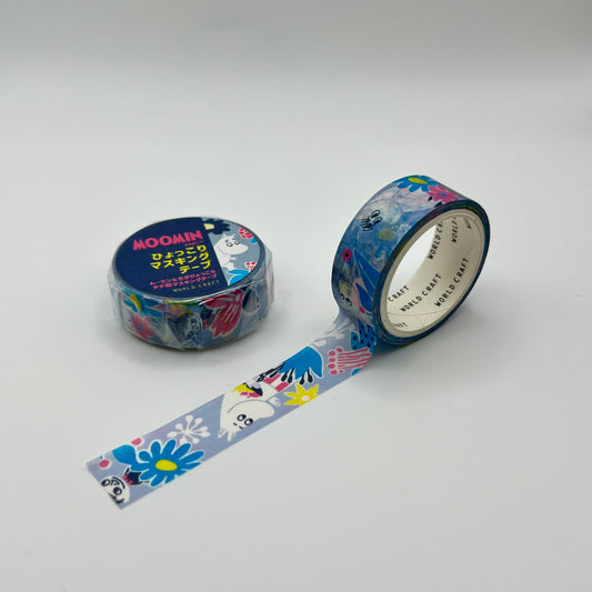 World Craft Washi Tape: Moomin Flower Blue