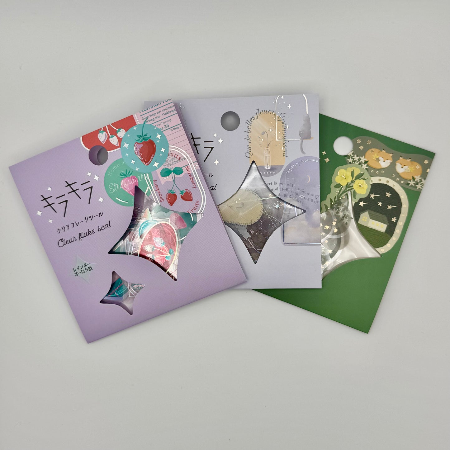 World Craft Kira Kira Flake Sticker (various designs)