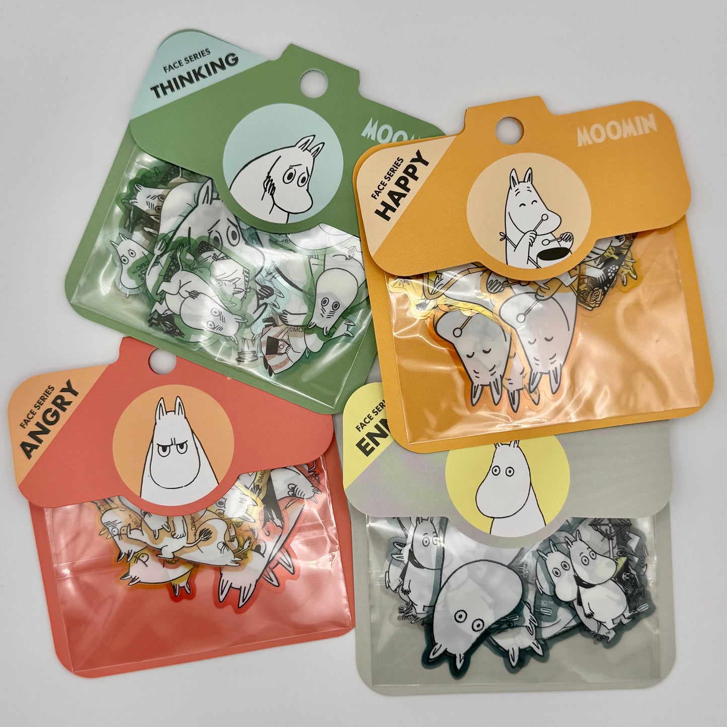 World Craft Moomin Face Flake Stickers (various designs)