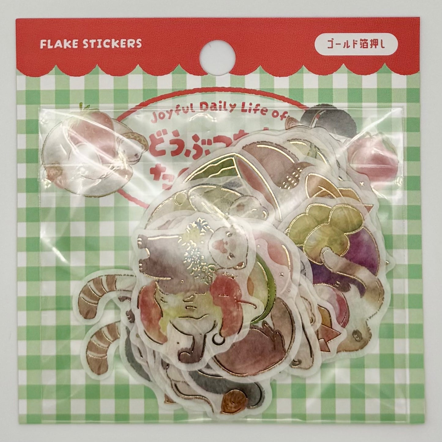 World Craft Flake Stickers: Joyful Daily Life of Animals (various designs)