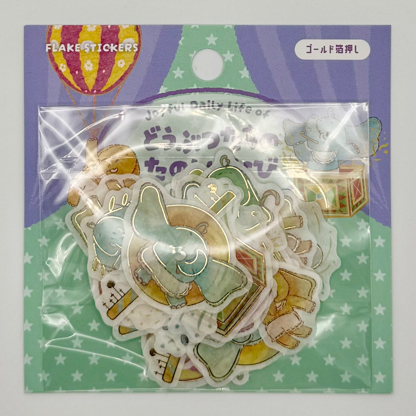 World Craft Flake Stickers: Joyful Daily Life of Animals (various designs)