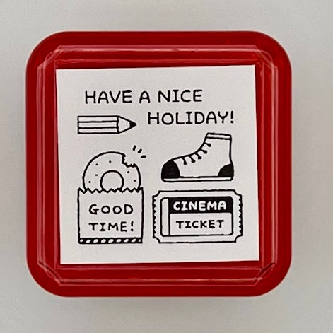 Hello Small Things x Sanby Self Inking Stamps: Have a Nice Holiday!