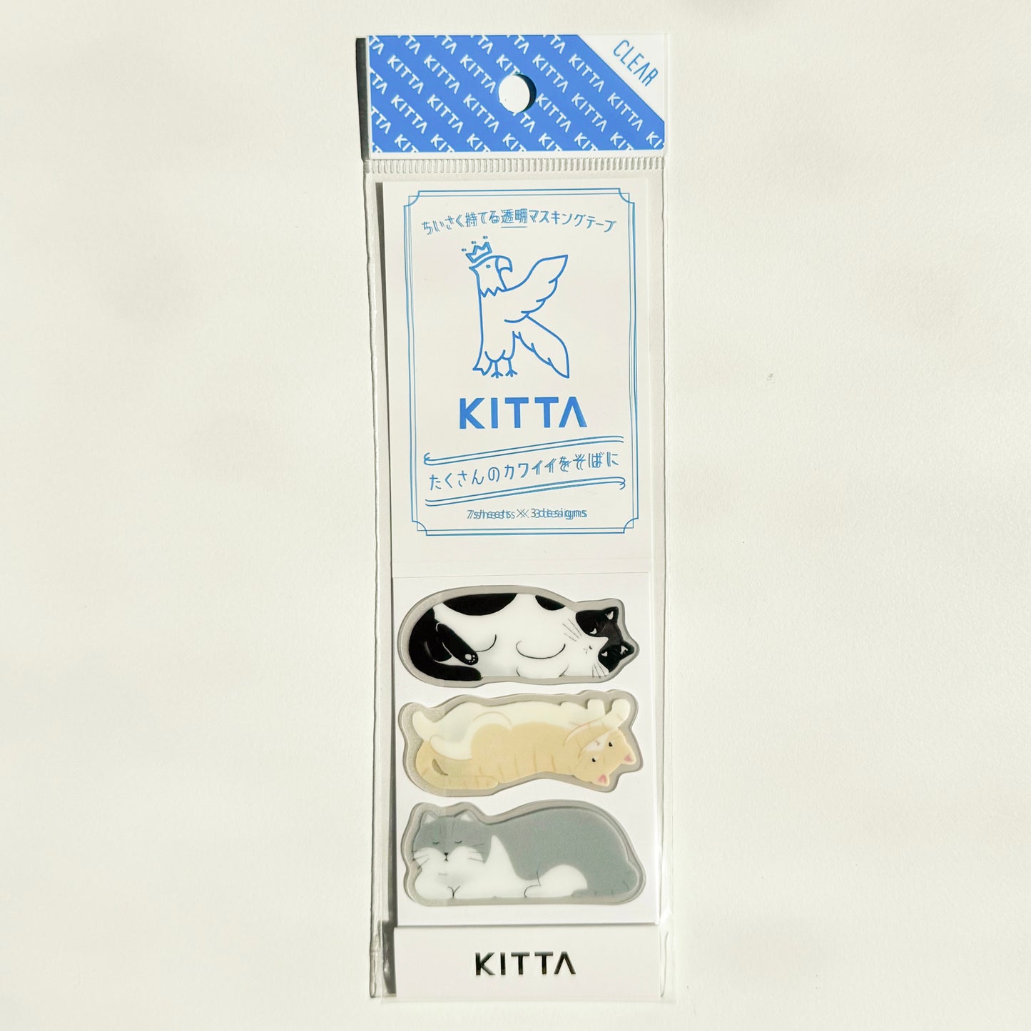 Kitta Washi Tape Sticker: Cat (clear)