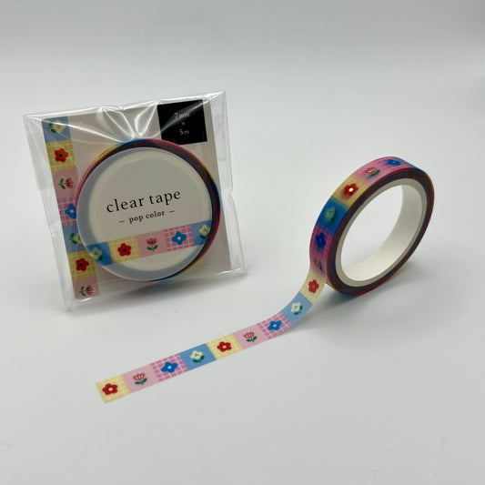 Mind Wave Clear Tape Pop Color: Flowers