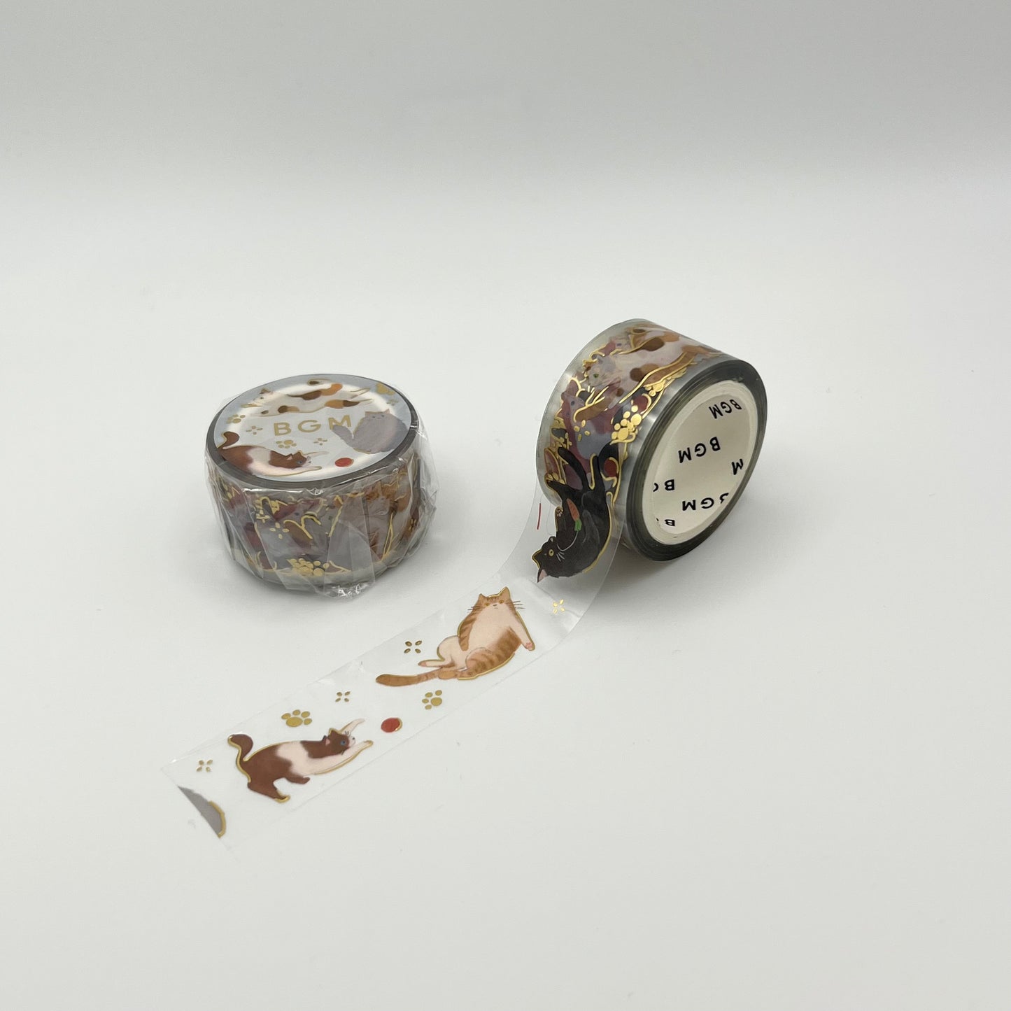 BGM Washi Tape Clear: Cat Play