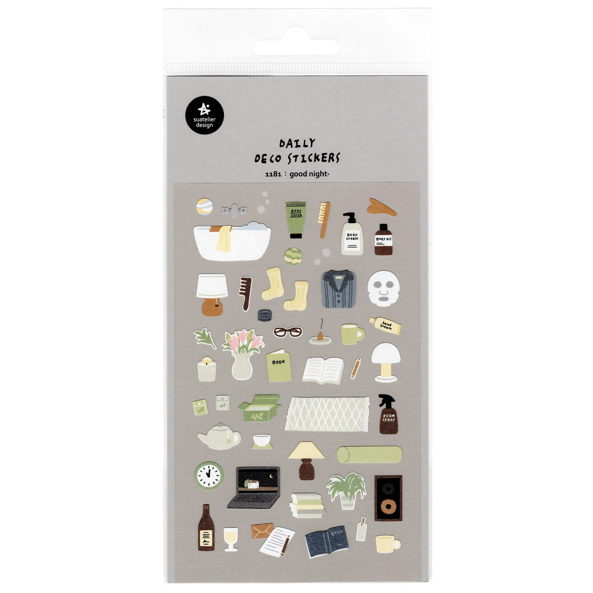Suatelier Sticker Sheet: Good Night (1181)