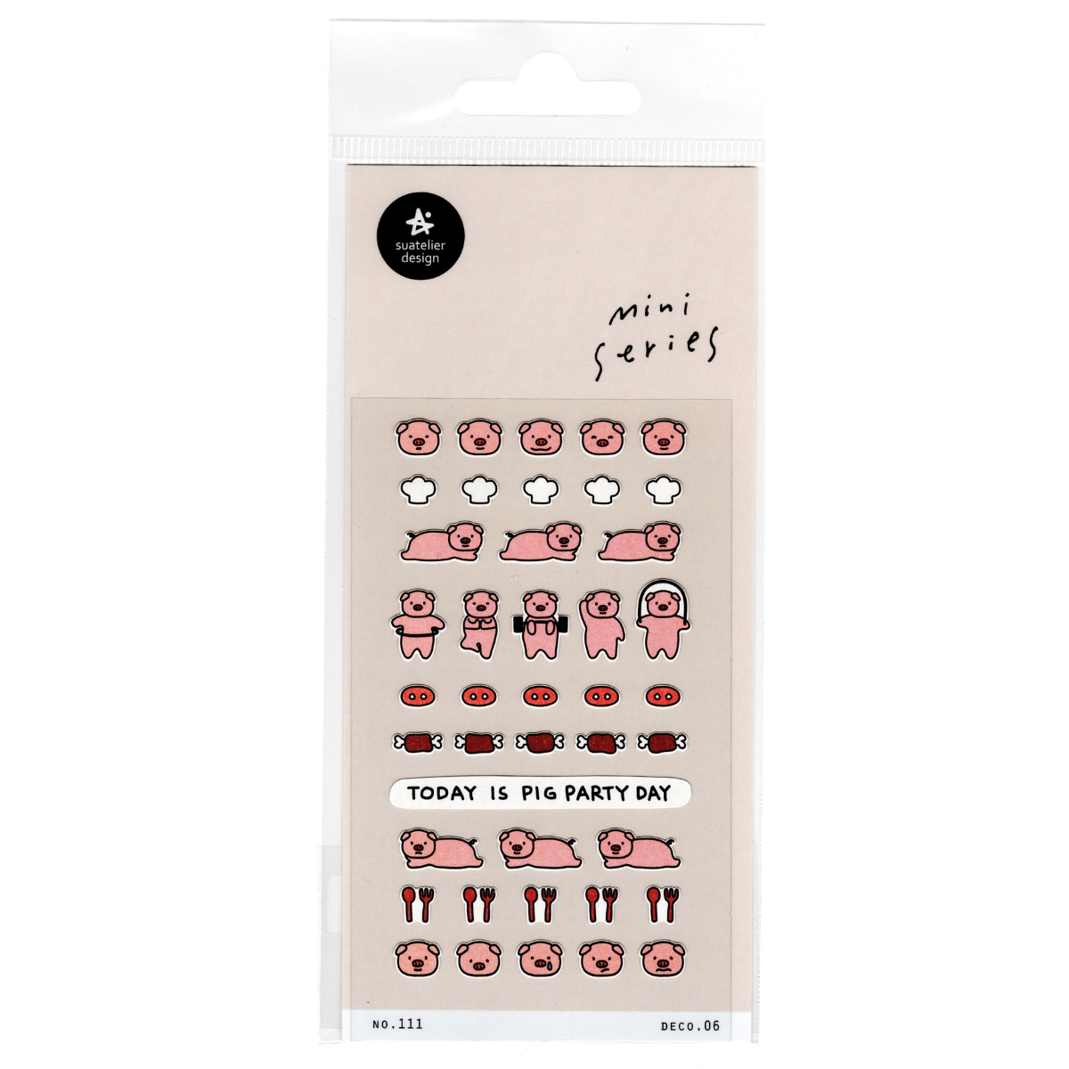 Suatelier Sticker Sheets Mini Series: Deco.06 Pig! (111)