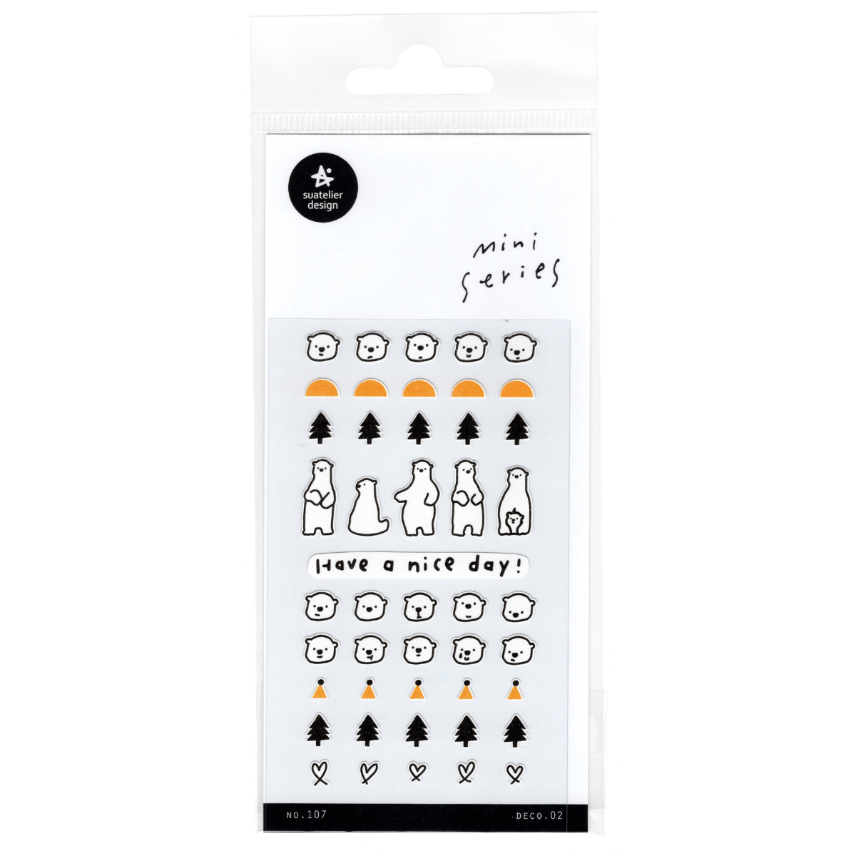 Suatelier Sticker Sheets Mini Series: Deco.02 Polar Bear (107)