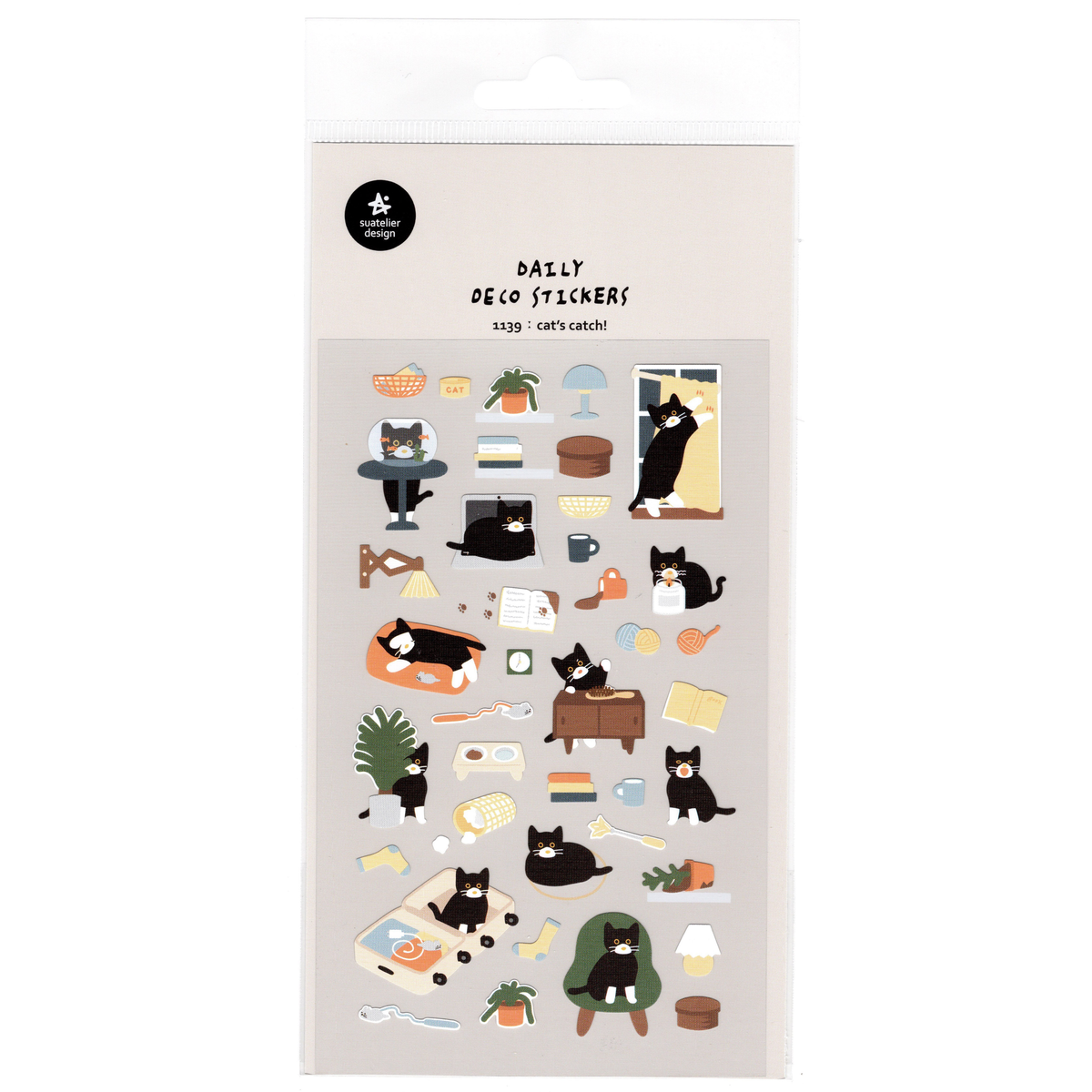Suatelier Sticker Sheet: Cats Catch! (1139)