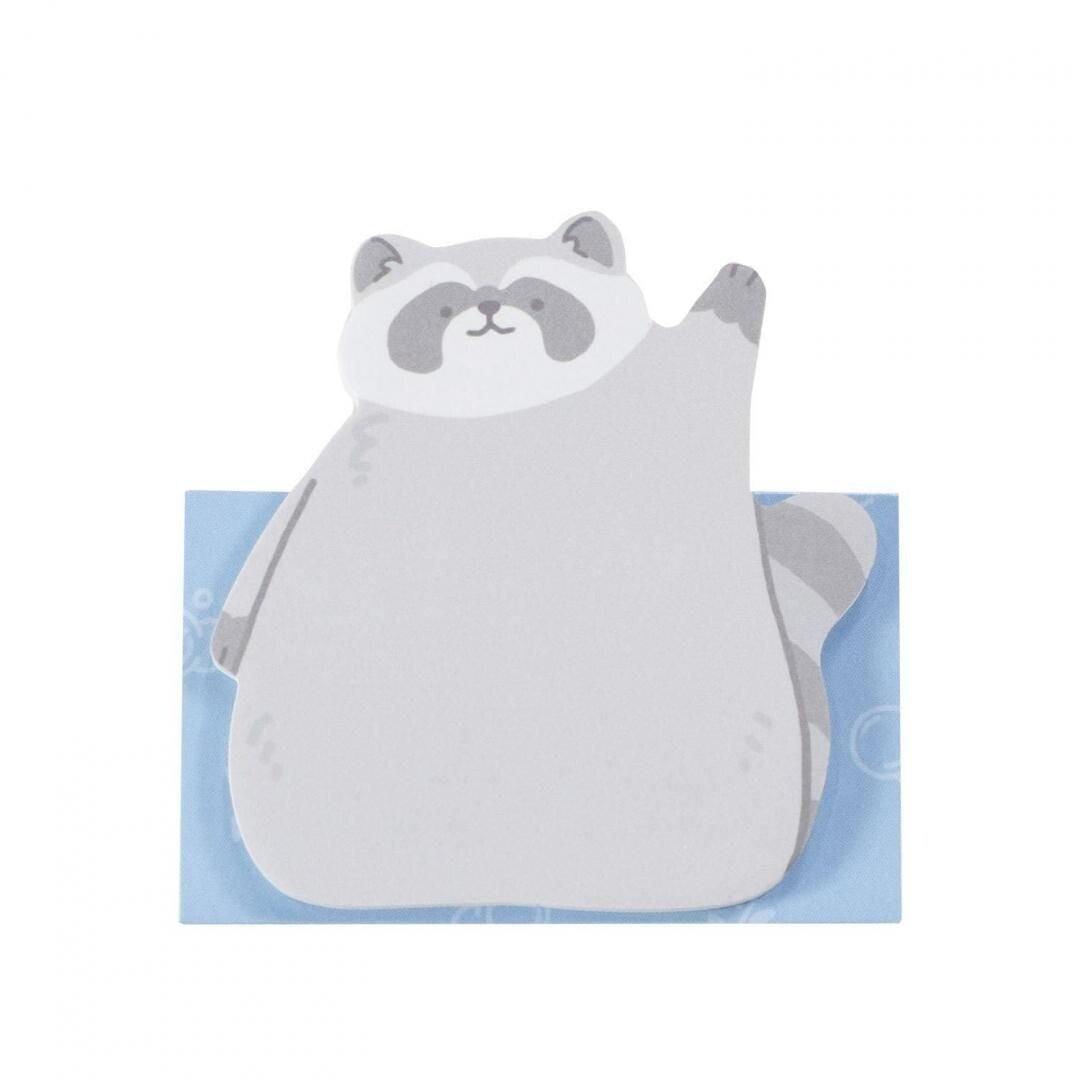 Kutsuwa Standing Animal Sticky Notes (Raccoon)