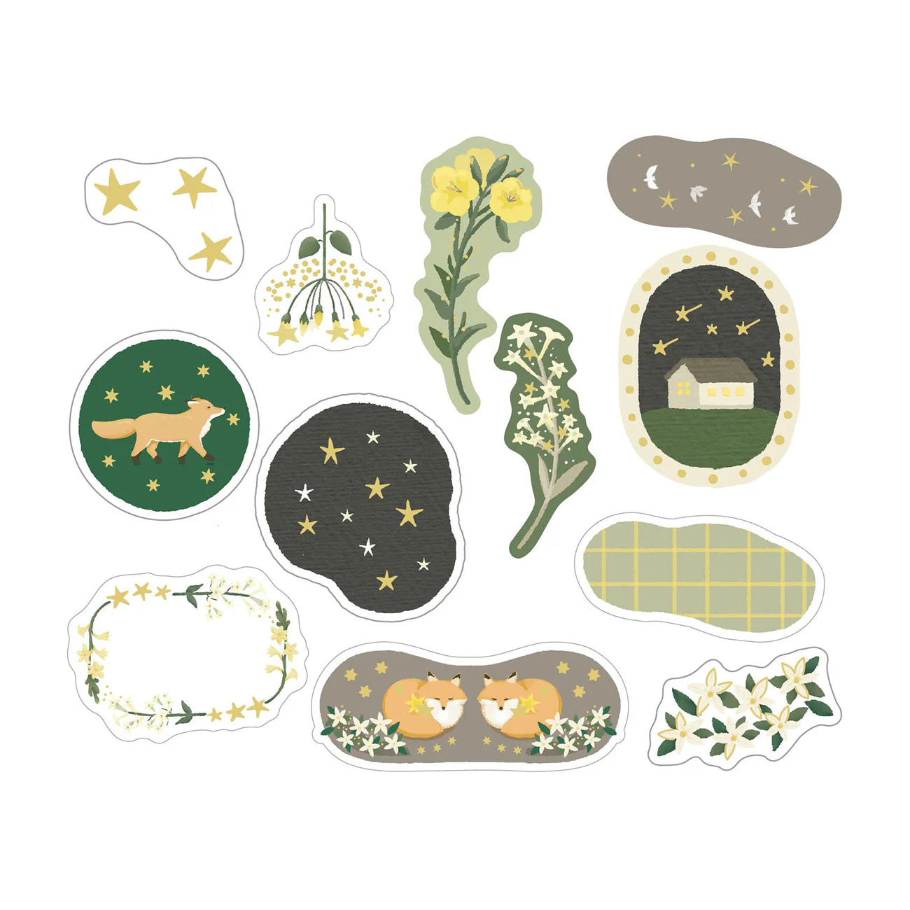 World Craft Kira Kira Flake Sticker (Starry Night)