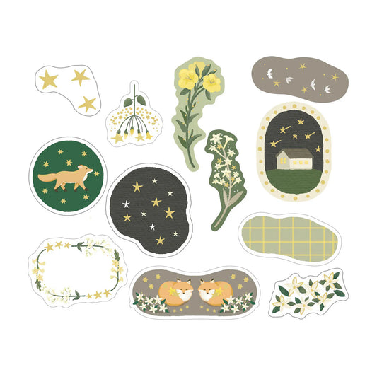 World Craft Kira Kira Flake Sticker (Starry Night)