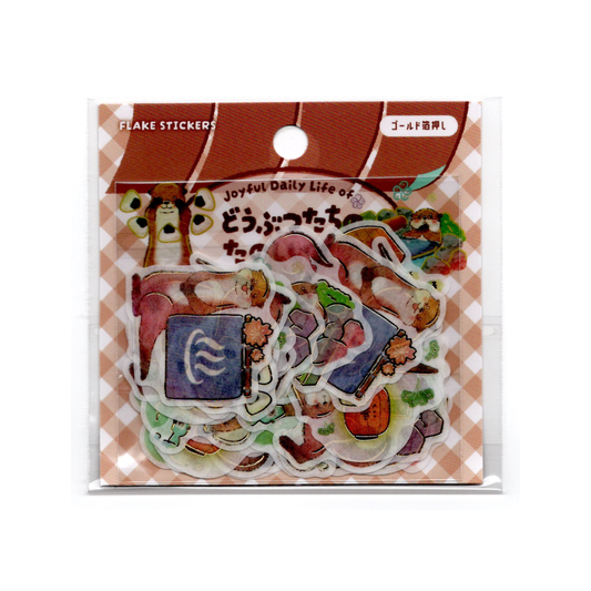 World Craft Flake Stickers: Joyful Daily Life of Animals (Otter)