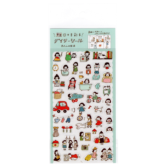 Furukawa Shiko Watashi-Biyori Daily Sticker Sheet: Daily Life