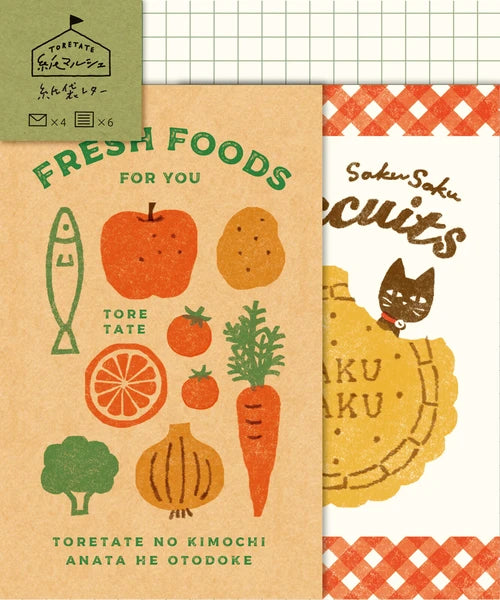 Furukawa Shiko Marché "Biscuits" Mini Letter and Envelope Set