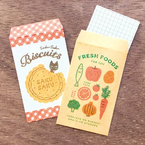 Furukawa Shiko Marché "Biscuits" Mini Letter and Envelope Set