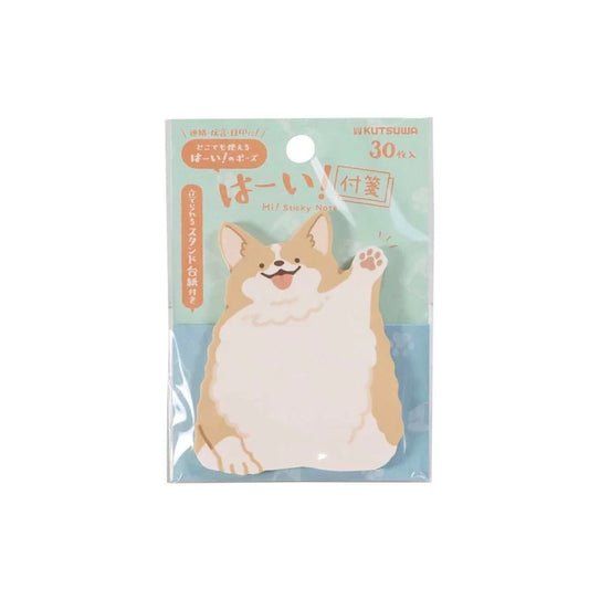 Kutsuwa Standing Animal Sticky Notes (Corgi)