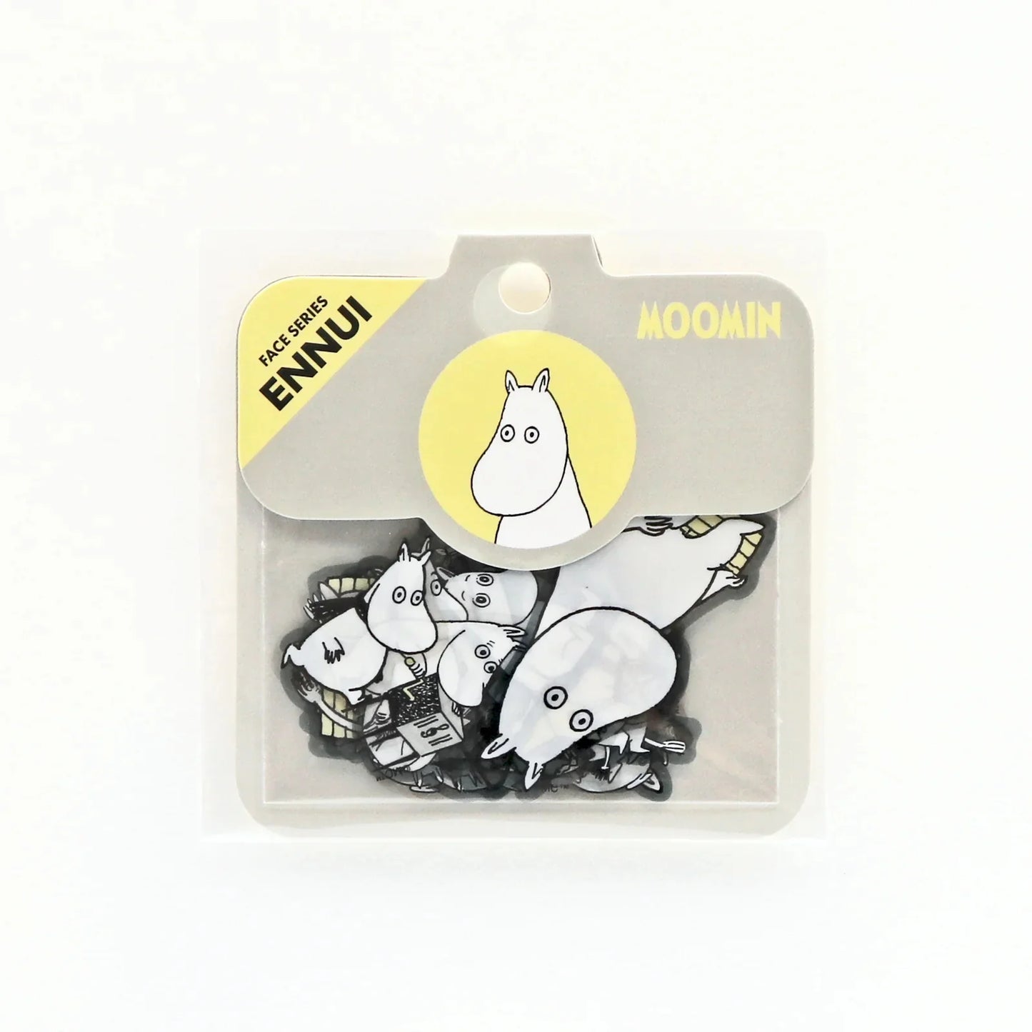 World Craft Moomin Face Flake Stickers (Ennui)