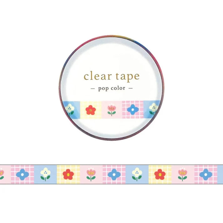 Mind Wave Clear Tape Pop Color: Flowers