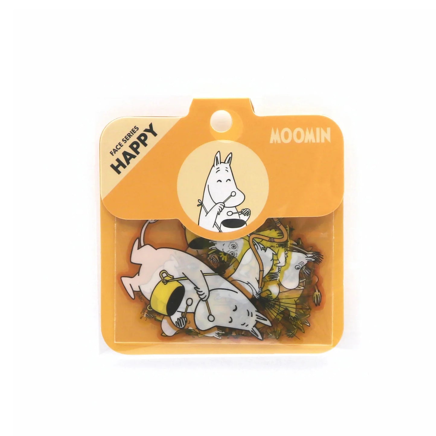 World Craft Moomin Face Flake Stickers (Happy)
