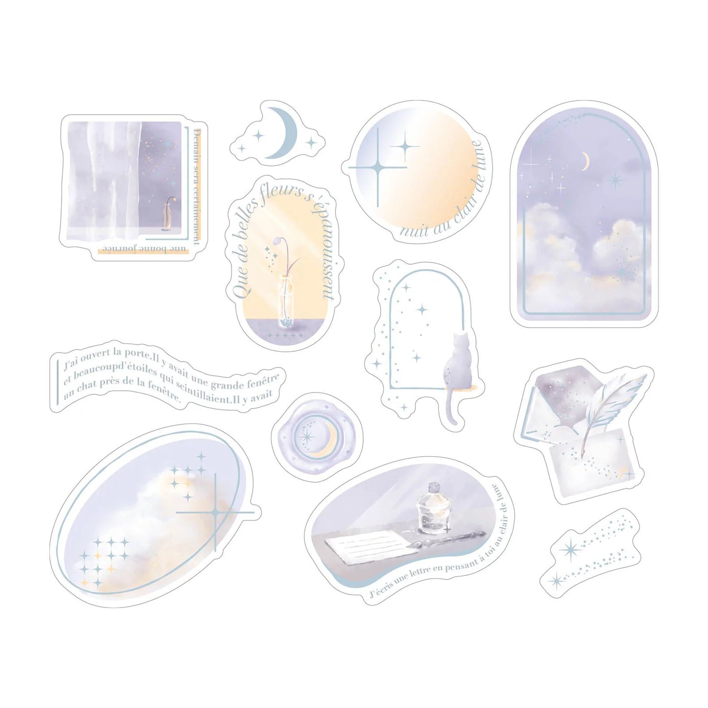 World Craft Kira Kira Flake Sticker (Moonlight)