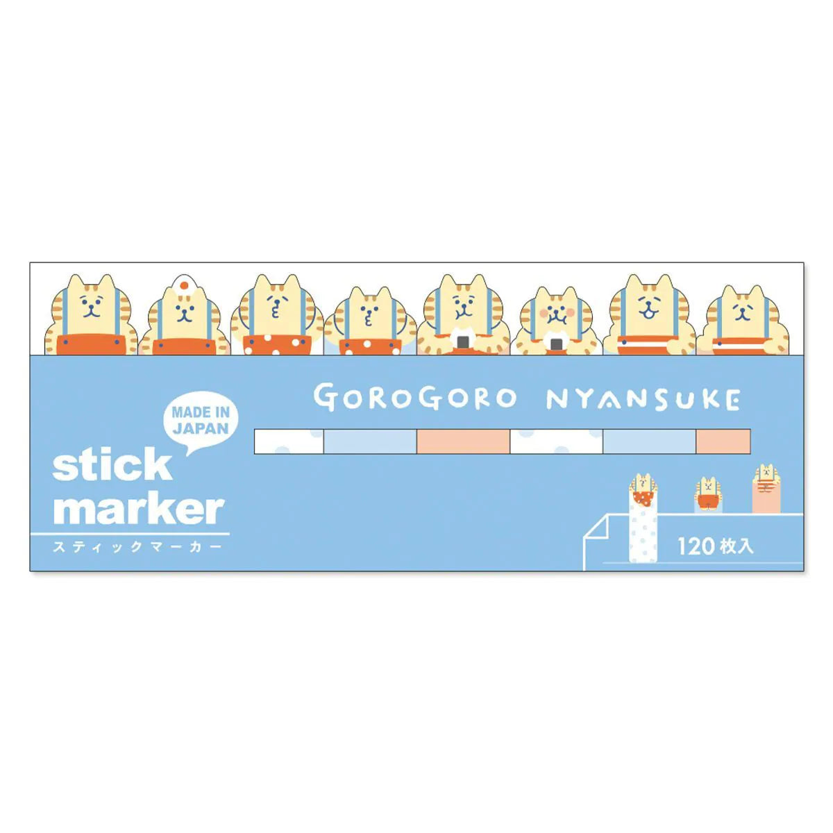 Mind Wave Sticky Marker: Gorogoro Nyansuke Series (Suspense Blue)